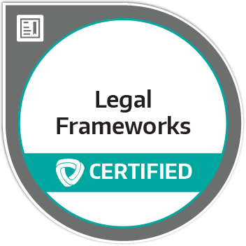Certification badge for International Legal Frameworks for Humanitarian Action (ILFHA)