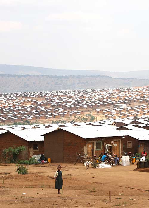 View over a refugee camp