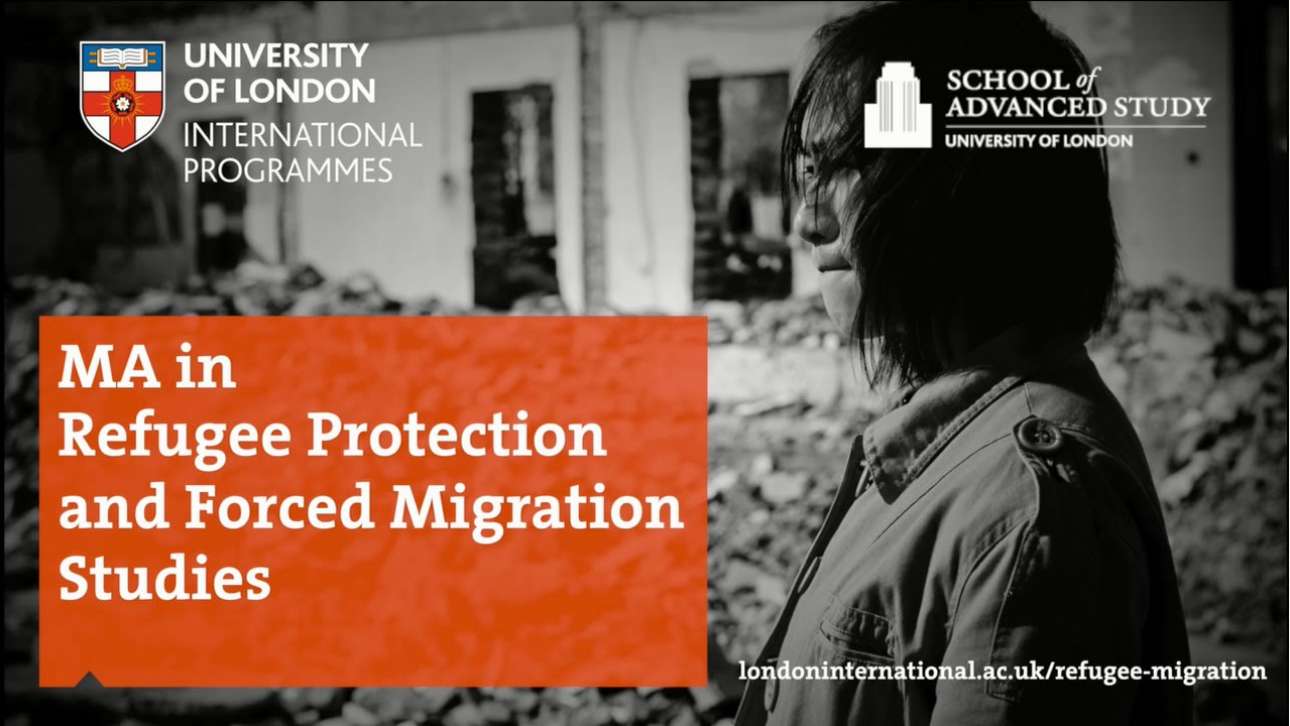 University of London Refugee Protection and Forced Migration Studies Banner